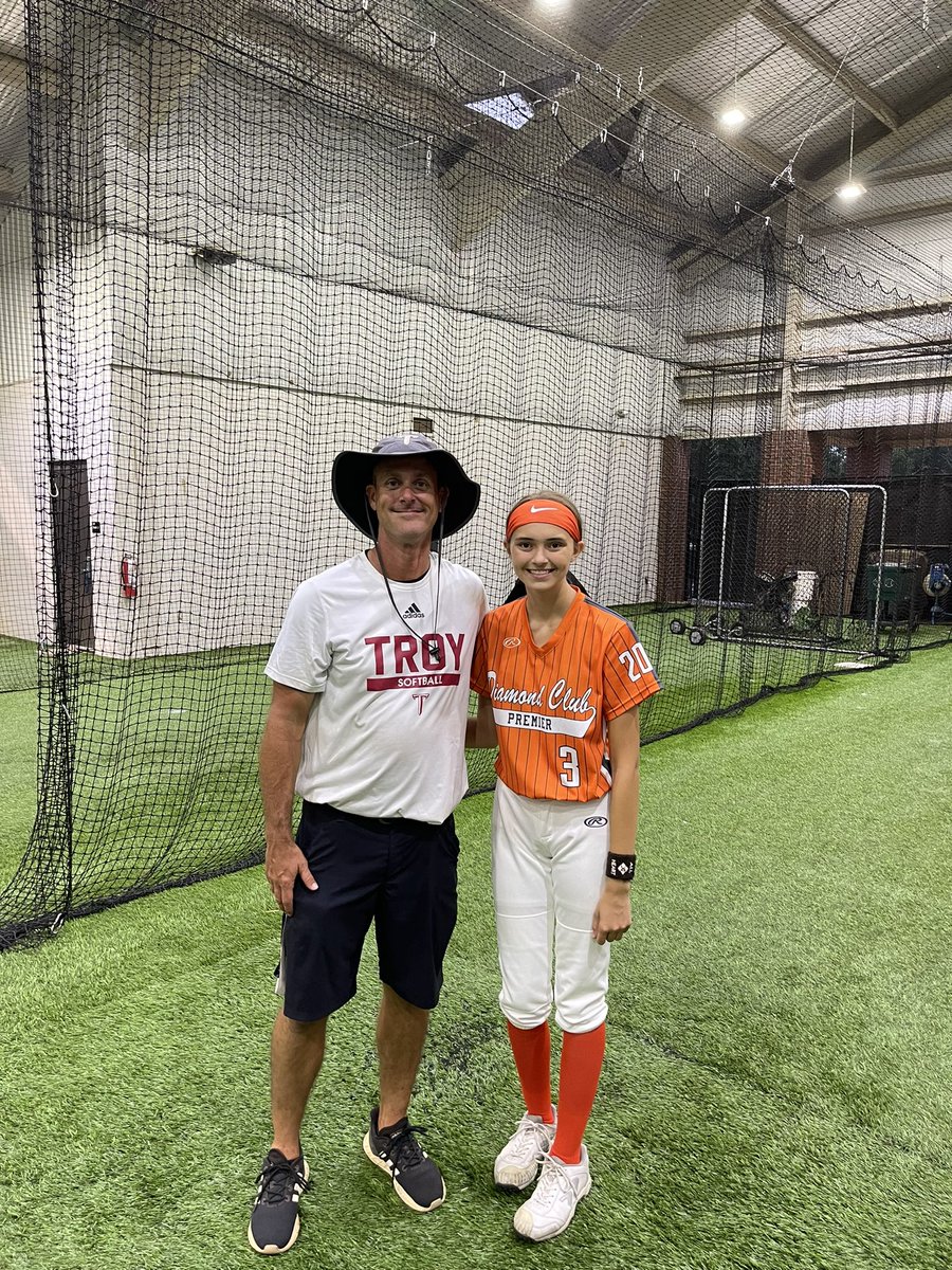 dc_fastpitch's tweet photo. 2023 uncommitted RHP @kclevenger05 goes camping to @TroyTrojansSB with @e_newellcoach #dcgirl #chasingadream #dctrue https://t.co/Au6t03XLdo