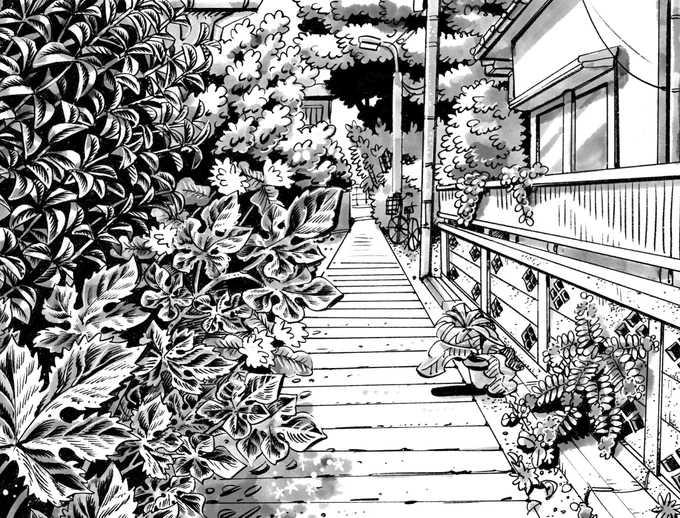 夏の路地 
