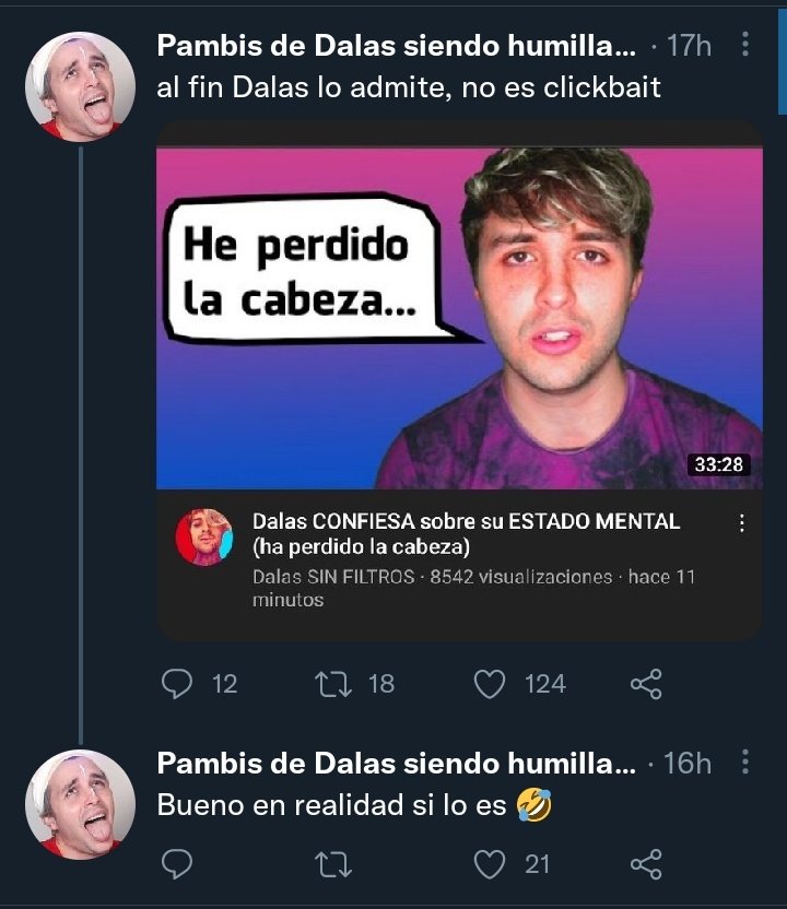 HDHumillados's tweet image. When: te tragas el bait

But: una hora después te das cuenta y quedas 🤡
