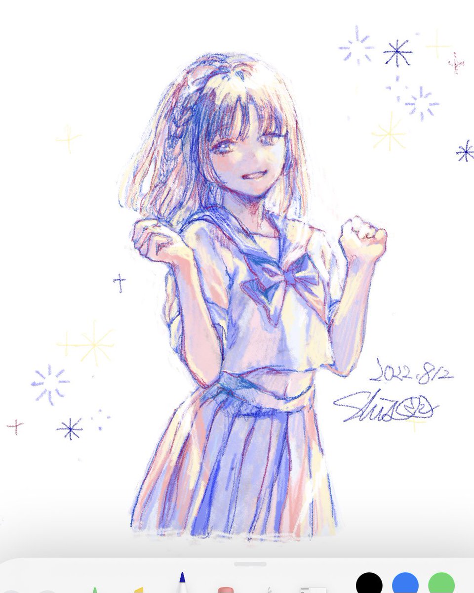 「study/模写練習メモ帳機能でお絵描きができるって聞いたから描いてみたいつも使」|高葉しそのイラスト