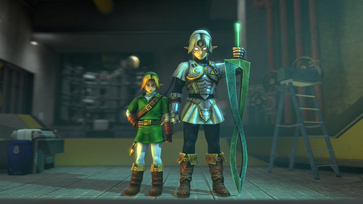001American's tweet photo. Basically Fierce Deity Link fever (and yes, first one is him in Half-Life 2 Beta's Hazard01)..... #SFM #sourcefilmmaker #legendofzelda #halflife #tloz #zeldacreators #fiercedeity #majorasmask #halflife2beta #lambdagen https://t.co/0sVnZUjveR