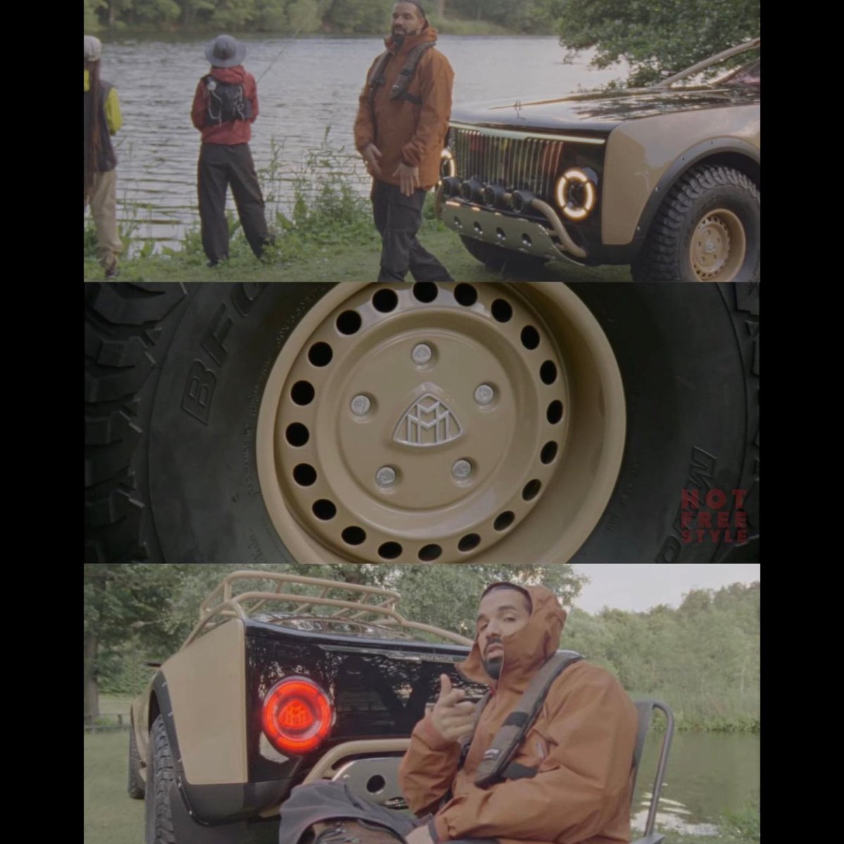 Drake brought out the Off-Road Maybach truck designed by Virgil Abloh for his latest music video 🙏