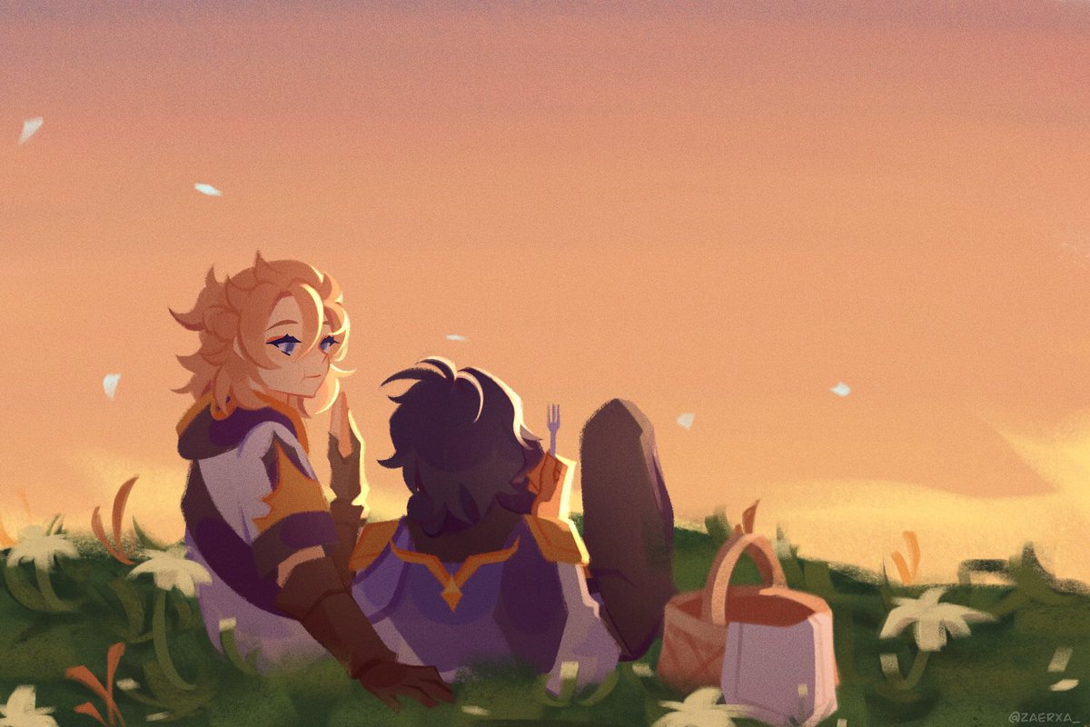 zaerxa_'s tweet photo. A chance and the stars 🌟 my #KaebedoBang2022 piece with @princess_shea9 !! Had loads of fun participating in this, super excited for more kaebedo content in the following days 👯‍♂️

Fic: https://t.co/fpwwvYI3GJ

#kaebedo #genshinimpact https://t.co/nRFuboiNvP