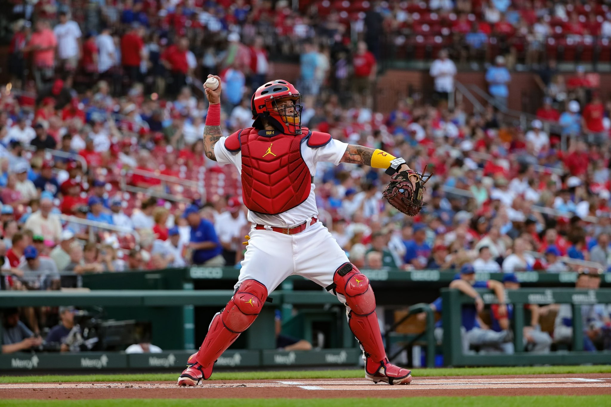 St. Louis Cardinals on X: Yadi and Albert exchanged jerseys after the  game! ❤️  / X