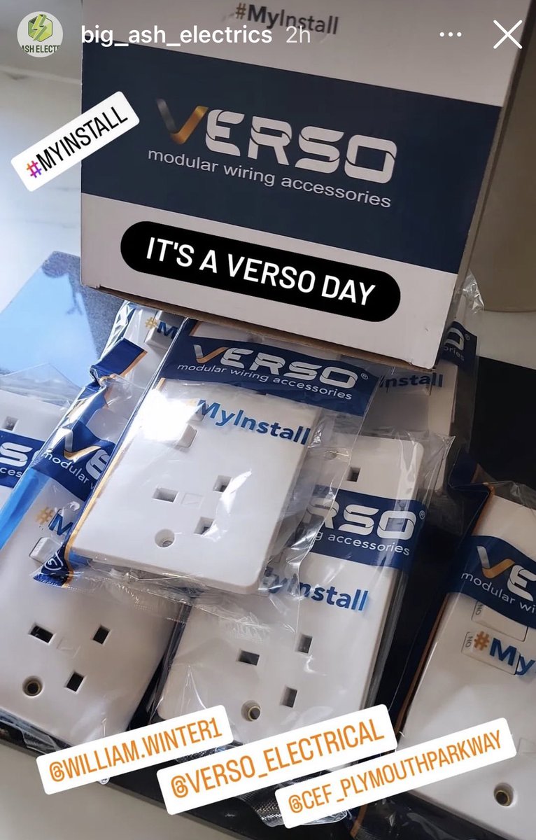 _williamwinter's tweet photo. #Electricians of Twitter. Have any of you wanted to try our VERSO accessories before but not had a local wholesaler who stocks them? If so please drop me a DM ๐ฉ I am giving away 10 FREE sample packs this week ๐๐ฝ #Verso #MyInstall #Samples https://t.co/kIWSVEPR0A
