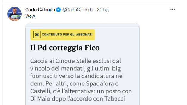 MrWolf_IT's tweet photo. #Calenda prima ancora di allearsi con #DiMaio inizia già a comportarsi come lui. Prima si vanta di essere "diverso", poi, appena si avvicina la scadenza della presentazione delle liste, s'allea con il "partito di Bibbiano" (cit.).
#CaLetta #SinistraCentro #ExLiberali https://t.co/i85QOGWOCn