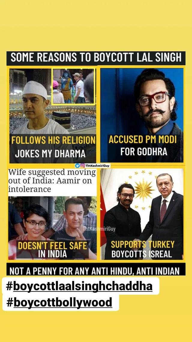 ArchnaChdry02's tweet photo. #BoycottLaalSinghChaddha 
#BoycottBollywood https://t.co/3BgLIQMfaQ