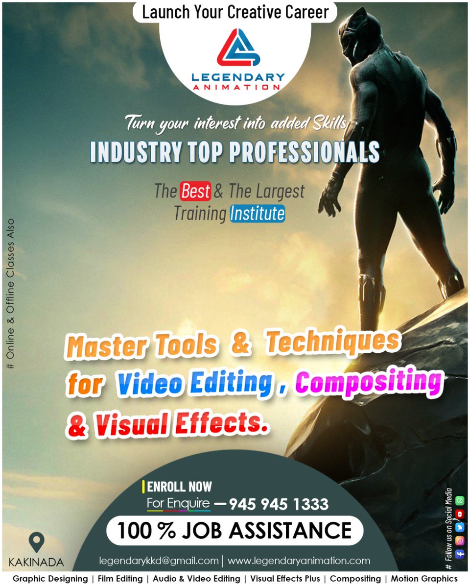 ChamuJ1's tweet photo. #JOB #Oriented Program Training in #Media #FilmIndustry.

#Admissions are open 2022_2023

After 10th and 12th

Career Option

#Animation and #Visual #Effects.

And Start Creating Like a Pro ! https://t.co/ZX6vYGTHqL