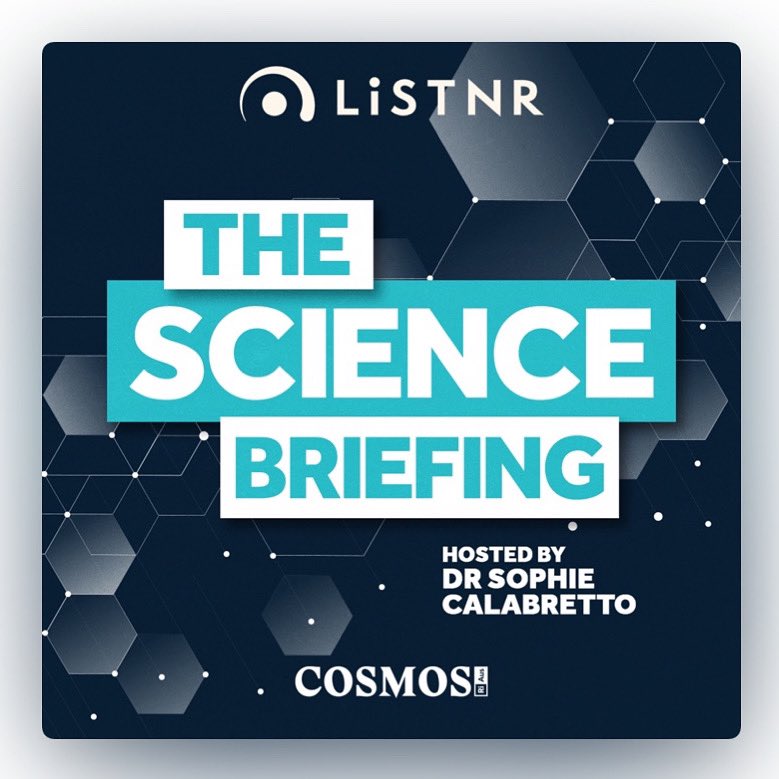 New podcast with <a href="/CosmosMagazine/">Cosmos</a> and <a href="/LiSTNRau/">LiSTNR</a> … drops tomorrow! 🎙🙌🏽
Every Tuesday &amp; Thursday, we’ll be chatting cool science news with the Cosmos journalists.

Download the LiSTNR app &amp; search The Science Briefing to listen for free, or get it wherever you get your podcasts👂🏽