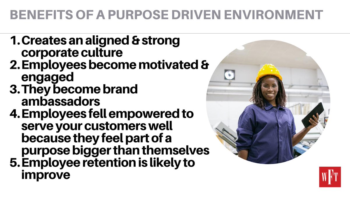 WeFindTalentSA's tweet photo. This week we have shared a few posts around purpose. Today we share 5 good reasons why your employees should know your purpose. Onboarding new employees into a purpose-driven environment helps to continue the cultivation of a high-performance culture.  #culture  #HighPerformance https://t.co/wfBhDqSWlN