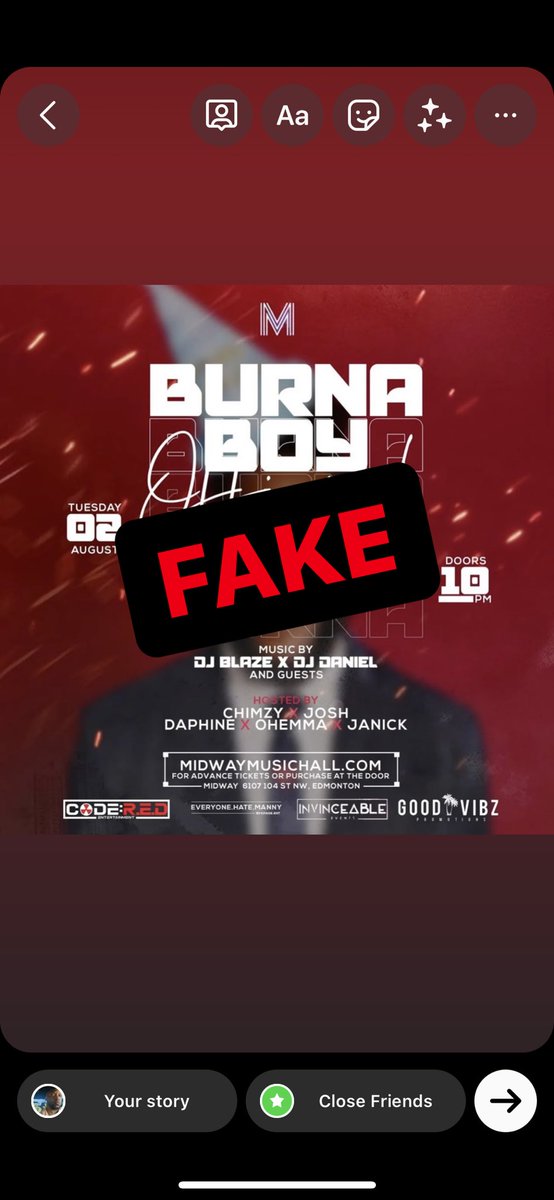 burnaboy's tweet photo. Edmonton 👀 ❌ https://t.co/V8dkHhCoLW