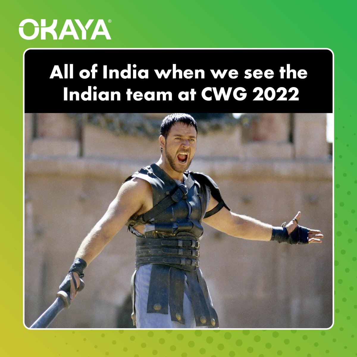 OkayaPowerGroup's tweet photo. The nation is going OKAYA mode (Read full Power)
All the best team India!
#CommonwealthGames๐ฅ #EkIndiaTeamIndia #WeAreTeamIndia
#Cheer4India #OkayaPower #Okaya #OkayaPowerWorld #YourPowerfulBackup #OkayaBatteries https://t.co/8yFjcPlPcc
