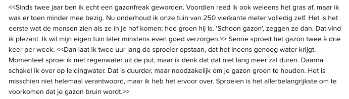 Leuk voor hem dat hij het ervoor over heeft. De rest van de planeet kan rotten.

Ook leuk van <a href="/HLN_BE/">HLN.BE</a> om een artikel te brengen over mensen die hun gazon sproeien in deze droogte alsof het een doodnormale zaak is.