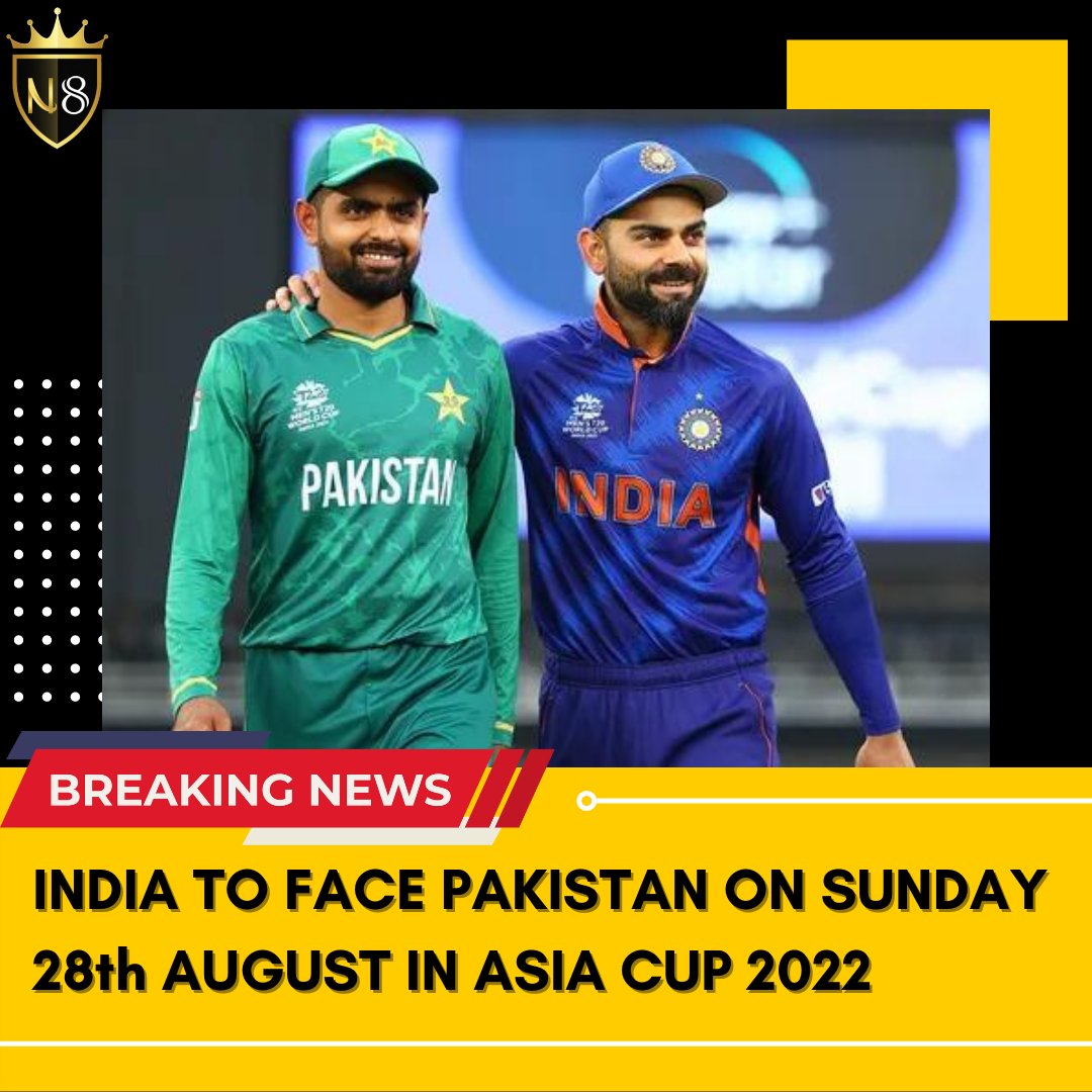 N8Sportsgames's tweet photo. Mark your calendars 📆🔥
🤩😍IND vs PAK again in the same ground of T20 WC !🤩
#AsiaCup2022 #INDvPAK #AsiaCup #Cricket #PCB #INDIA #Rohitsharma #BabarAzam #AC2022 #PakistanCricket #Teamindia #Cheersforindia #INDIACRICKET #n8 #n8games #n8sports #n8casino #n8app https://t.co/9UDvldwv98