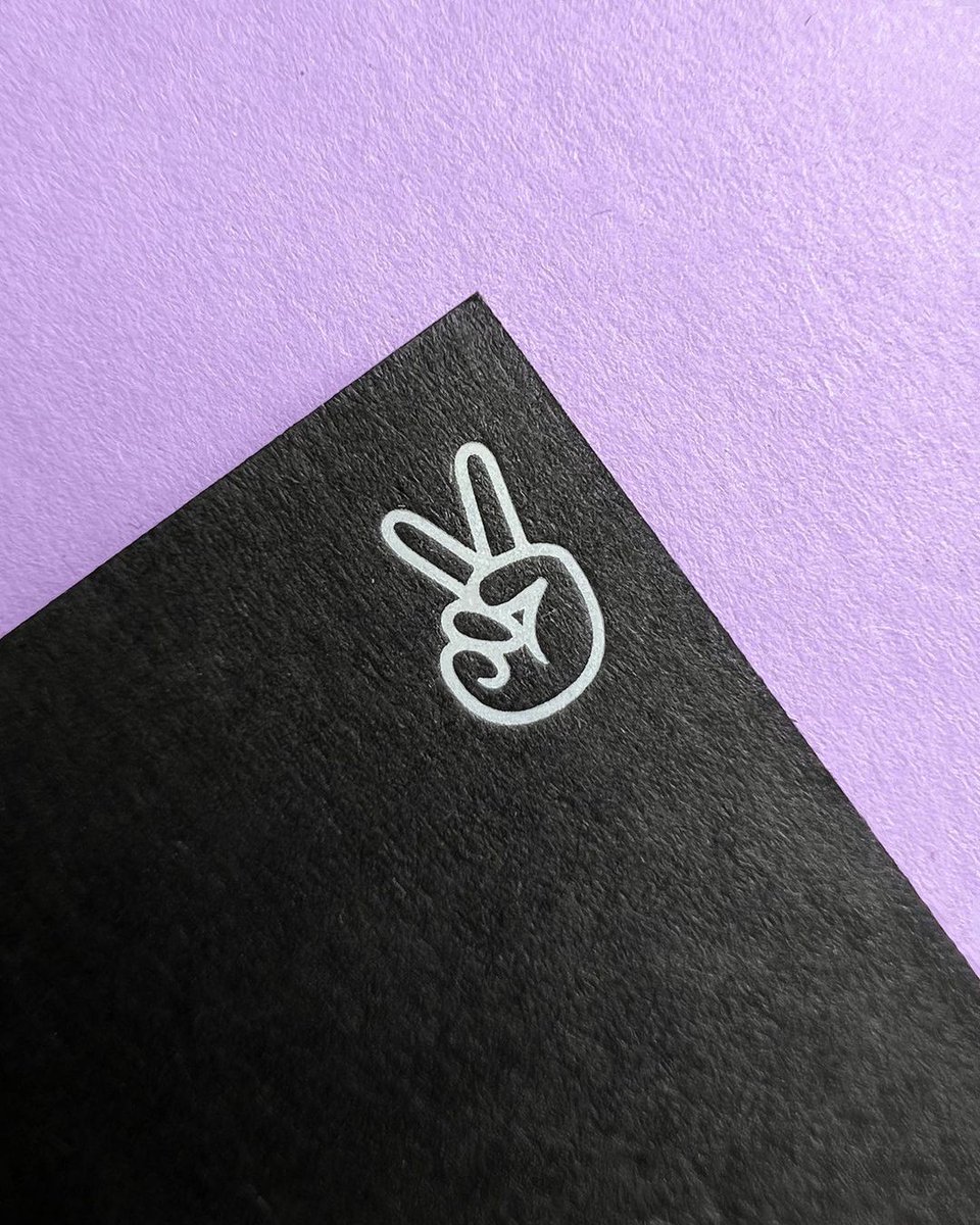 Ebony 540gsm with a SHLR Holographic foil for Jase Bloor's business cards ✌️ Produced by <a href="/JotPaperCo/">Jot Press</a>.