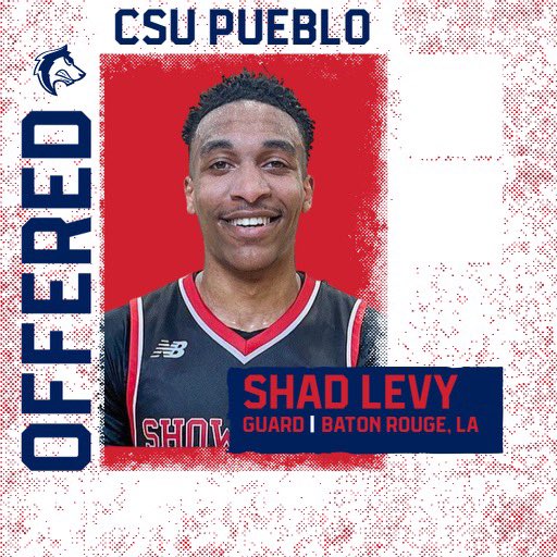 shad_levy's tweet photo. After a great talk with @coachEROD5, I am blessed to say I have earned my first official offer. #AGTG @cmyers_12 @showtimeelitela @MJBourgeois22 @tmyers_12 @CSUPuebloMBB https://t.co/Tj1opalFVg