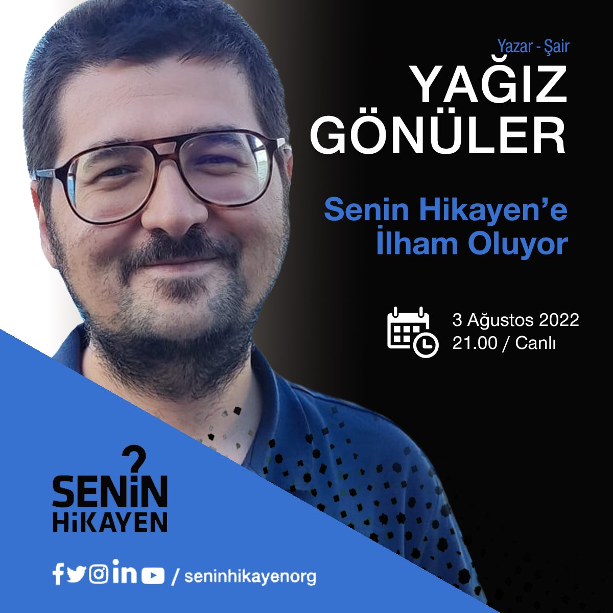 Kendi gönül âleminden uzak kaldığın her an gurbettesindir. Gurbet bir yer değil, hissiyattır." diyen, Yağız Gönüler ile gönül dünyasına belki de gönül dünyamıza, bir yolculuğa çıkacağız. 

Yazar ve şair kıymetli  <a href="/ekmekvemushaf/">Yağız Gönüler</a> hikayesiyle, #seninhikayen 'e ilham oluyor. 💎