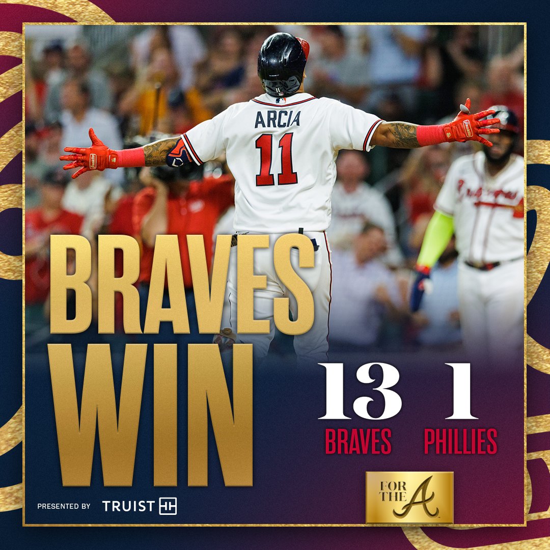 Braves's tweet photo. Sources confirm tonight was fun 😎

@TruistNews | #ForTheA https://t.co/4BigJ133m4