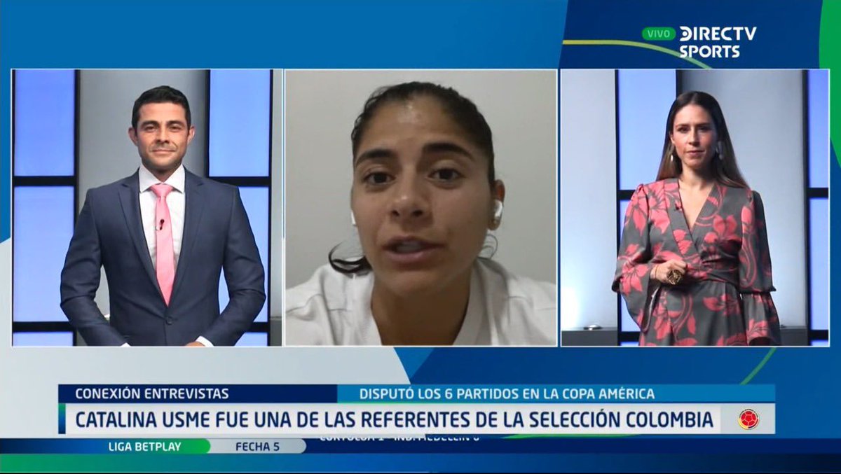 DSportsCO's tweet photo. 🗣 “Hay que seguir adelante, queda un camino largo. Viene el Mundial, vienen los Olímpicos”…
-Jesurun a @catausme en la premiación de la #CopaAmericaDIRECTV 🇨🇴
¡Nos lo reveló en #ConexionDIRECTV! https://t.co/C3e1910bgr