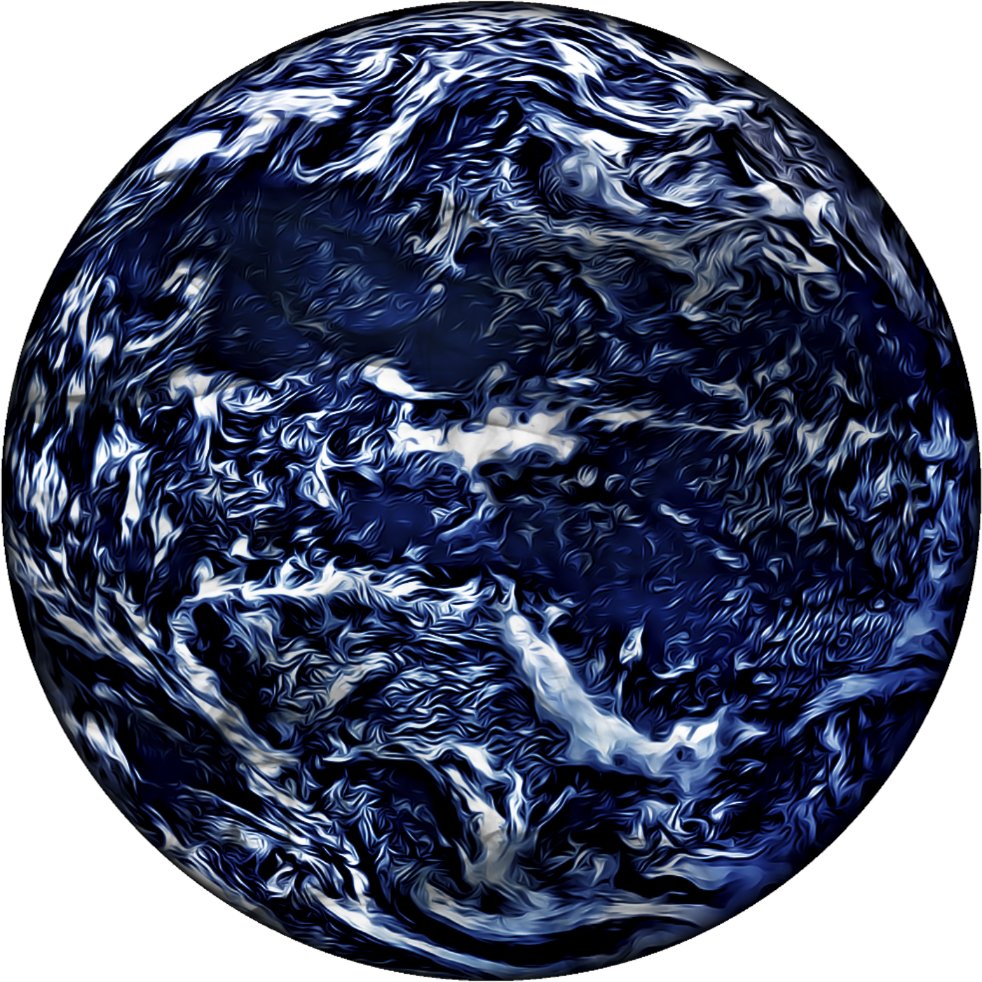 Hederaverse's tweet photo. The many Earths you see in our work were created from a multitude of pictures from outer space ran through our process of chaos and boiled down to their final forms ... the SpaceBAR Earths. https://t.co/YL0LU7xtsg