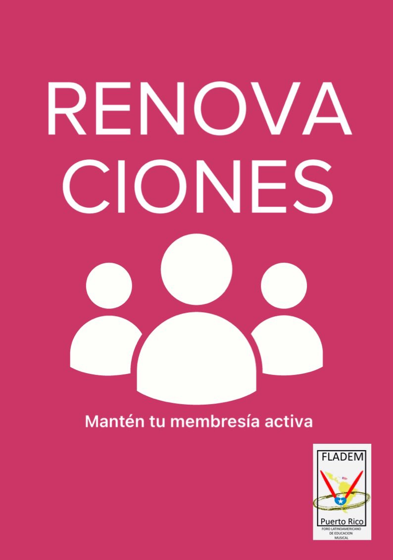 Amigos flademrriqueños, 

Estamos en temporada de renovaciones. Es importante que actualices tus datos haciendo clic en el enlace de renovaciones antes de efectuar el pago ya sea por ATH Móvil o PayPal. Sigue las instrucciones en el enlace: fladempr.com/contactanos