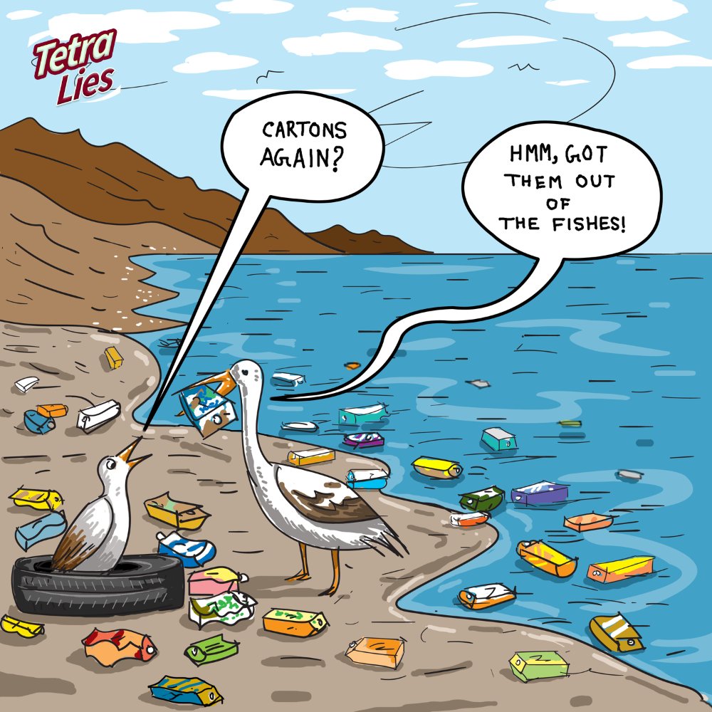And the list of pollutable items in the ocean keeps piling up. Cartons with layers of plastic pose the maximum threat.
