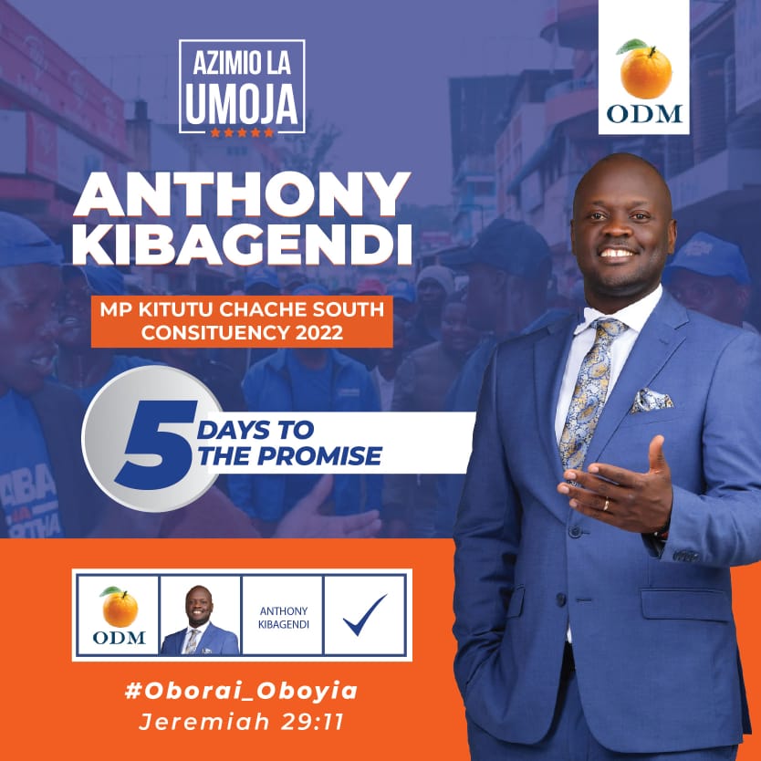 nyanducha's tweet photo. 5 days to the promise. @KibagendiToni @RailaOdinga @TheODMparty @RobertAlai 

#AnthonyKibagendi
#AzimioLaUmoja
#RAOThe5th
#ChamaNiODM 
#KitutuChacheSouth
#TeamKibagendi
#Oborai_Oboyia
#Inawezekana
#30kStrong
#BlessedByBaba
#KijanaYaBaba https://t.co/ppJu2dHtN3