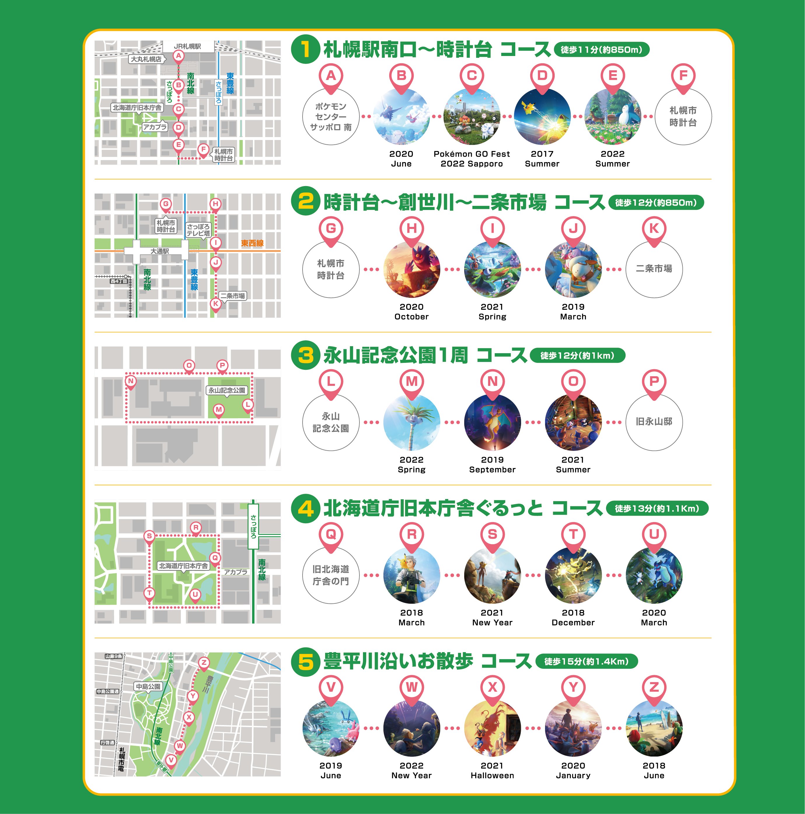 Pokemon Go Japan 札幌市中心部の5つの おすすめ散策コース で期間限定 ローディングスクリーン ギフト をゲットしよう 札幌市の協力のもと おすすめ散策コース を作成しました 期間限定 ローディングスクリーン ギフト ぜひ手に入れて