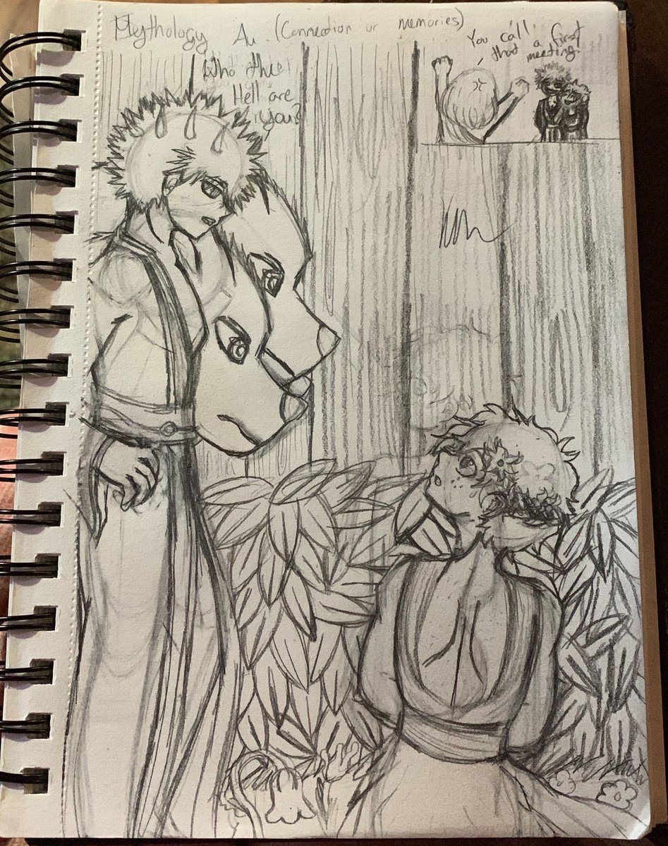 AngelMazoo's tweet photo. I got around to day 4! Kind of went for the hades and Persephone idea. But with Bakugo’s usual attitude 😂😂. #bakudeku #katsudeku #TwinStarsWeek2022 https://t.co/g7b6uMJvWg