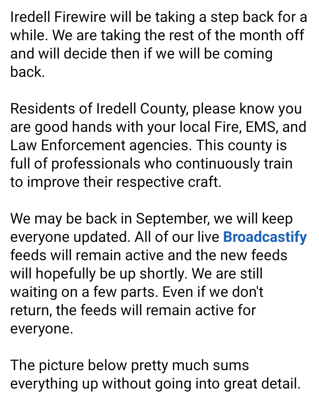 Iredell Firewire on Twitter: "Important Message: https://t.co