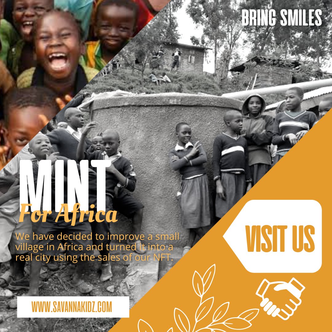 alvinNFTs's tweet photo. Let's create a real city by just collecting @savannakidz  NFT! we used our NFT sales to improve a village in Africa, Visit and know us more!

#NFTCommunity #NFTProject #nftcollector #NFTcollections #cryptocurrency https://t.co/LHq9SCoZmB