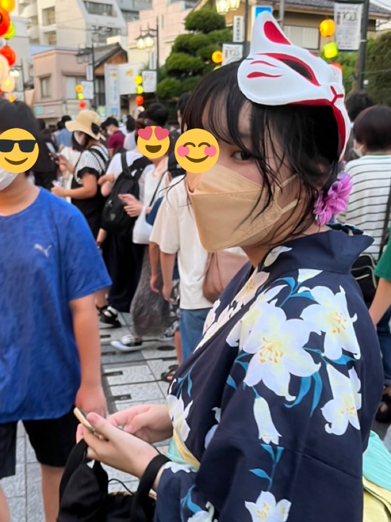 7/30に川越の夏祭りに行きました！私にしては盛れた写真😌ww