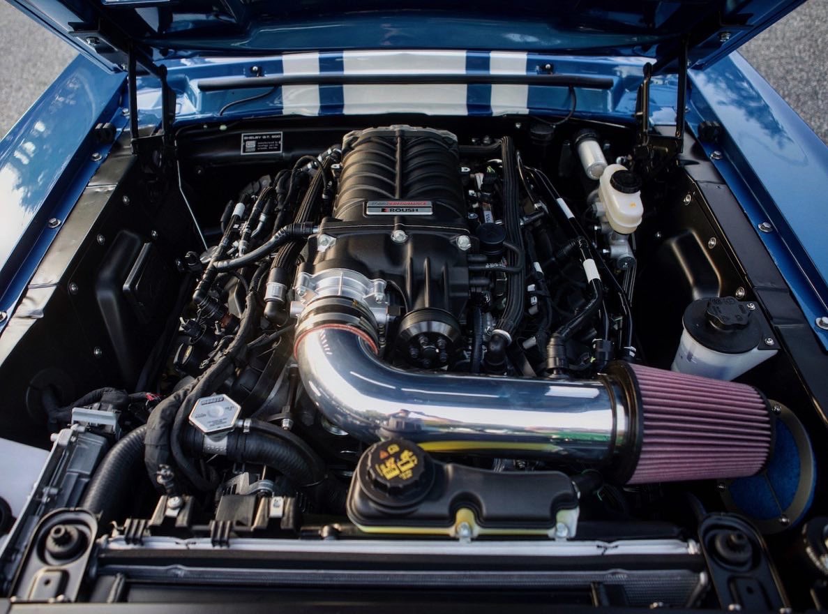 Latest deliveries - This is car #115, our second 1967 #ShelbyGT500 #SuperSnake!  The #AcapulcoBlue exterior is accentuated with the distinctive Super Snake “triple stripe” in Alpine White.  This car has a two-tone Napa leather interior in black and gray.