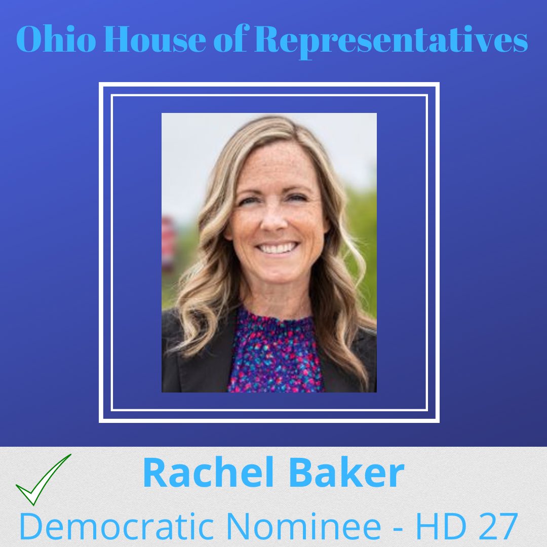 Congratulations to @voterachelbaker on winning her primary and moving on to the general election in November!