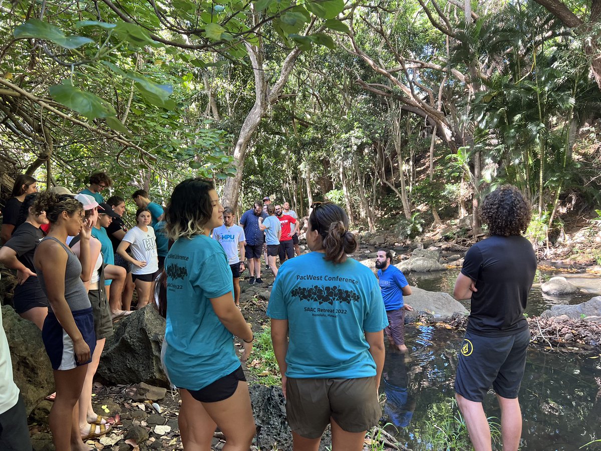 ThePacWest's tweet photo. Day two of #SAACPAC22 included a mental health planning session, community service with the Hawaiian School of Hawaiian Knowledge, free time at Waikiki beach, a sunset cruise and playing football catch with a coconut. https://t.co/iAseFHSD2S