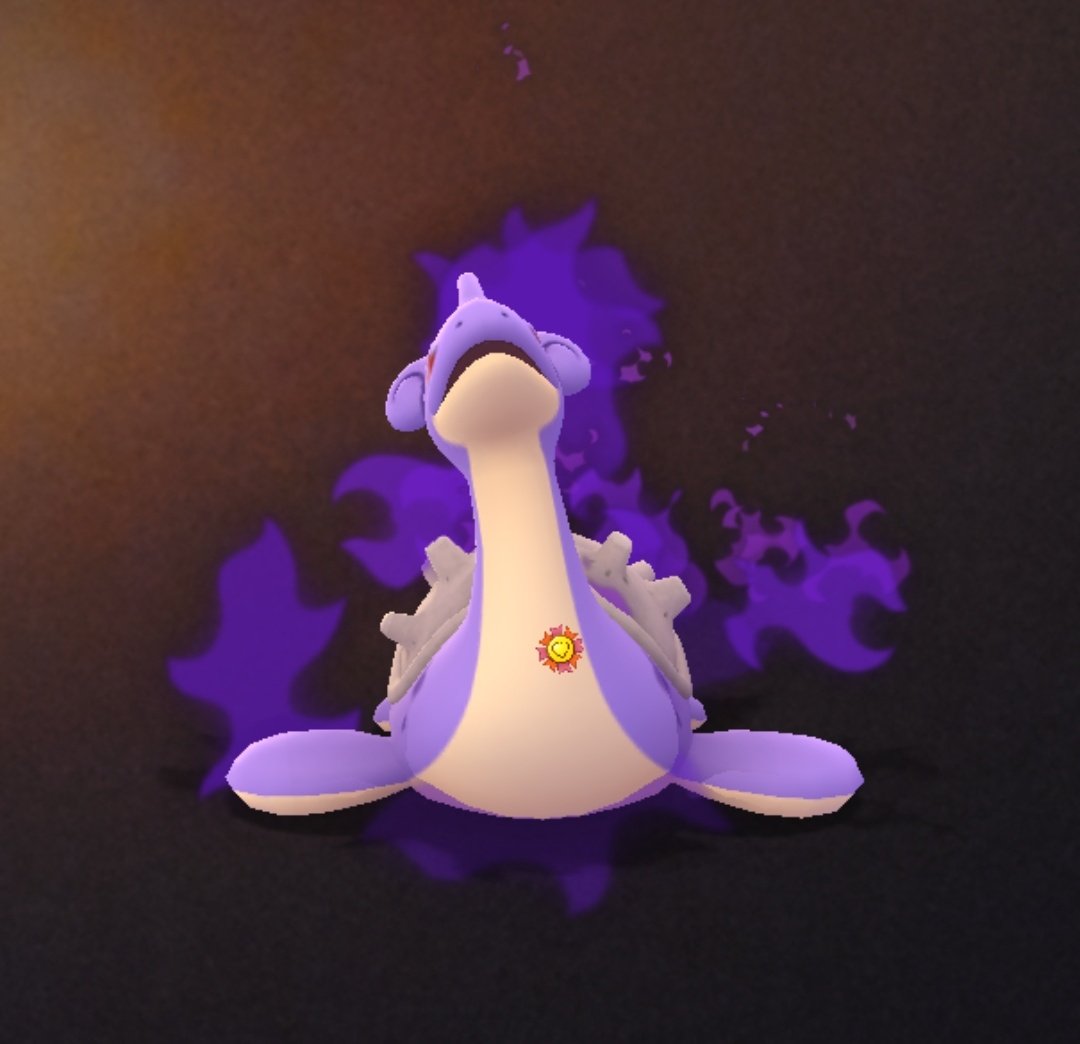 raegunz's tweet photo. 💜MY BADDIEEE is finally my Best Buddie 🏅 Shiny Shadow Lapras ✨️
#PokemonGoApp #PokemonGo #PokemonHo #bestbuddy #shinyshadow https://t.co/A0Iog9N4OG