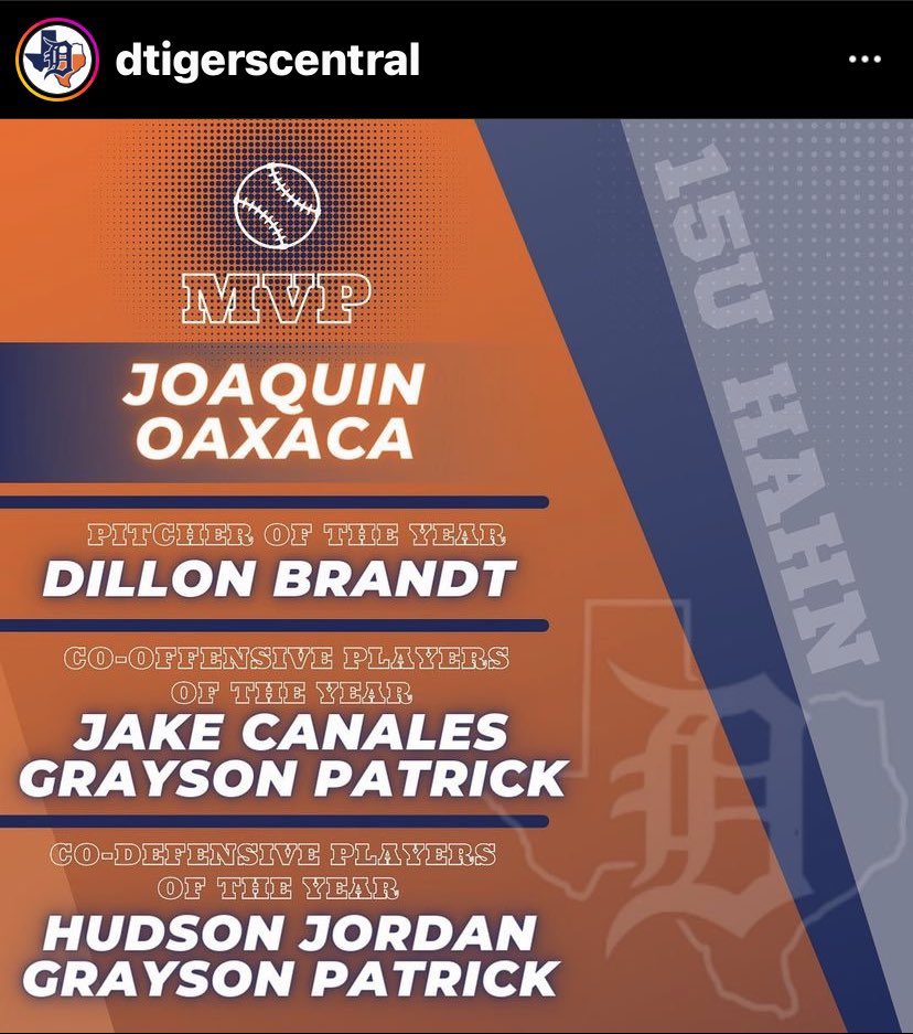15uHahn's tweet photo. Congratulations to our Season Award winners! Well deserved gentlemen!
@joaquin_oaxaca
@dillonbrandt3
@JakeCanales2025 
@HudsonJordan25 
#GraysonPatrick https://t.co/S21Sy9yowp