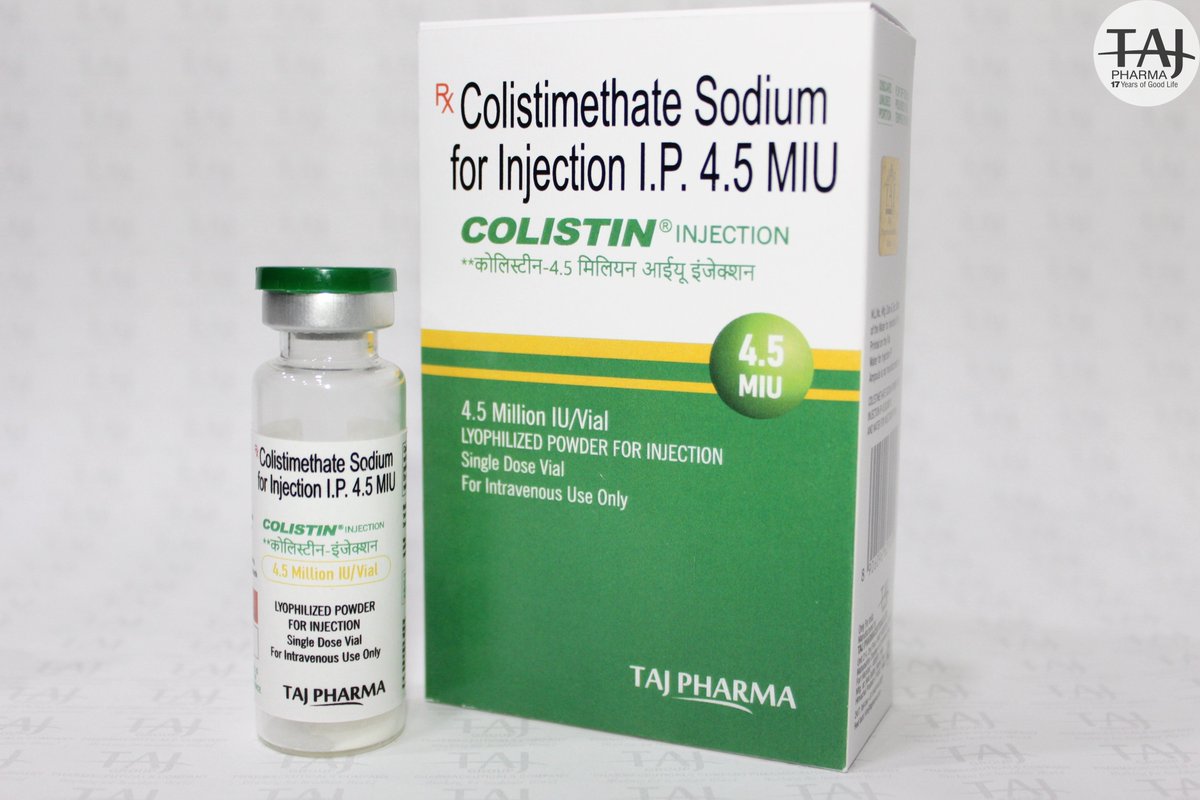 taj_pharma's tweet photo. #Colistimethate for #injection is indicated for the #treatment of acute or #chronic #infections due to sensitive strains of certain #gram-negative #bacilli. Also in Sensitive strains of #Pseudomonas #aeruginosa. https://t.co/TJK4GXgcGR