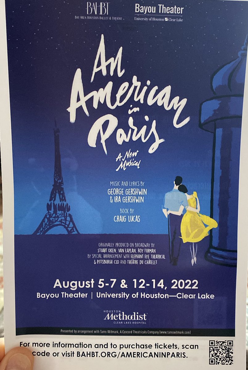 Opening night is Friday! Get your tickets now! <a href="/BAHBTorg/">BAHBT</a> #anamericaninparis #Milo #musicaltheatre #uhcl #houstontheater #DontMissIt