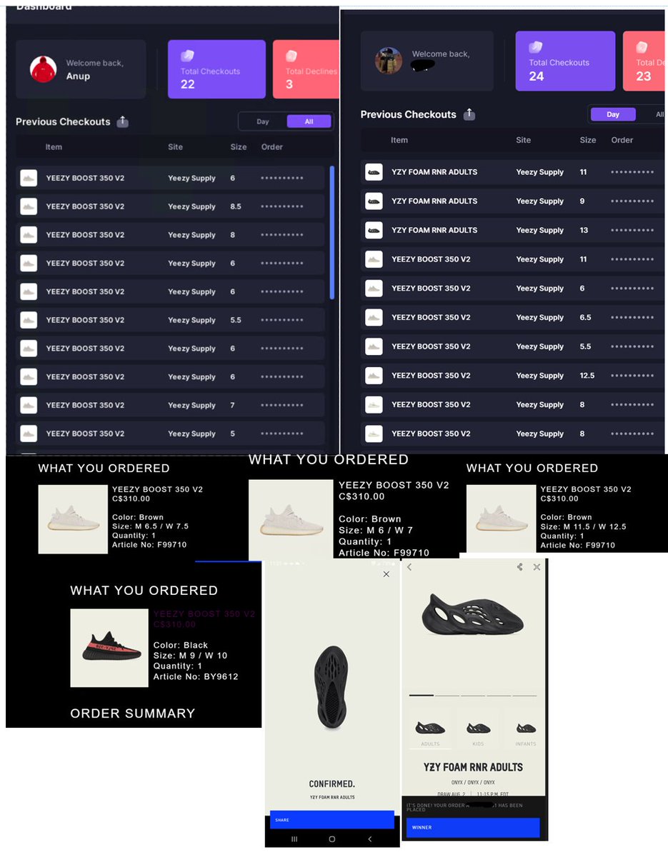 Phewww. Finally a wrap #YEEZYDAY. Disappointing overall but some Ws to cheer 🤖: @ValorAIO 🌐: @zhuproxies @LiveProxies @ZenkaiProxies @Hex_Proxy G: @TheNorthCop S/O @dishant911 FnF: @instancewar @shoosh0e @autosolving @Upti6096 @doboxofficial @Levi_S3nP4i