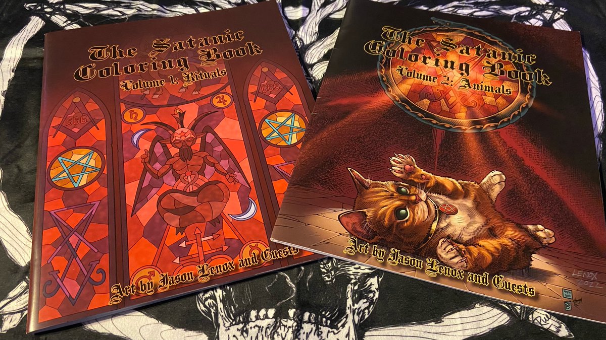 SatanicColoring's tweet image. The #SatanicColoringBook is arriving all over the world this Summer... post your photos and spread the word, now available to order at... etsy.com/shop/LenoxArtE…