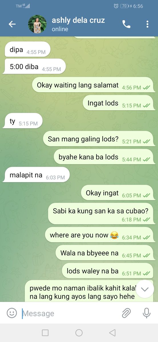 One3Ch0sen's tweet photo. HAHAHAHA okay isa na namang mapag linlang na tao kaya mahirap na magtiwala pag payment first ๐๐ #AlterScam @ashlyde32478471 https://t.co/OiUTrrGoR5