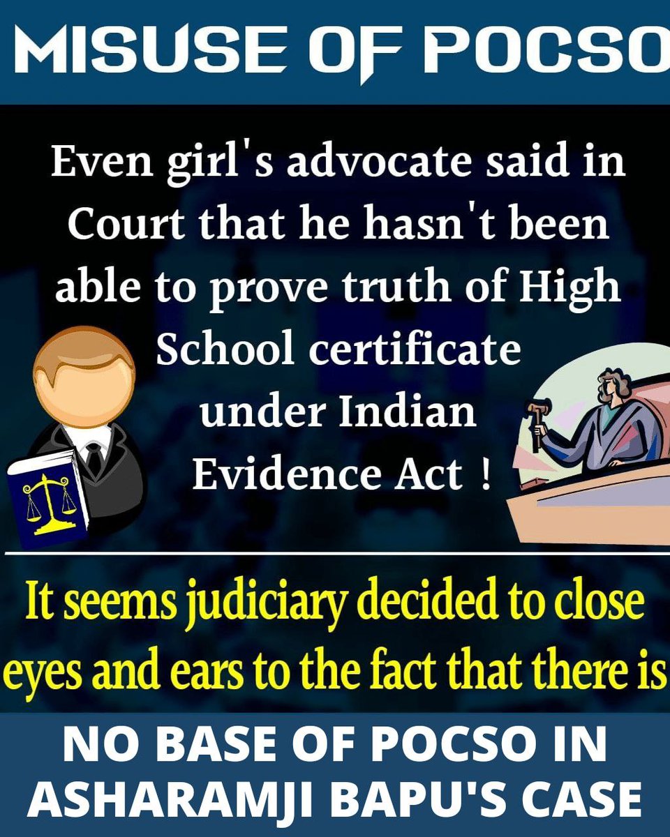 Gopuu_'s tweet photo. @Ashramlko #FakeDocumentsExposed
Sheer Misuse Of POCSO Act in Sant Shri Asaram Bapu Case

Several DOB Proofs &amp; other #DocumentsExposeTruth that Girl was Major at the time of the so called incident

It's high time ✊
Evidently Innocent Saint should be released ✊
#Release_Bapuji https://t.co/vcaywsW7el