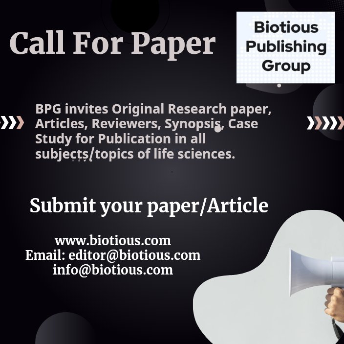#Biotiouspublishinggroup
submit your article/paper to...
biotious.com 
write us on....
editor@biotious.com 
info@biotious.com
 #research #lifesciences #biotechnology #phd #phdscholar #bioinformatics #genomics #proteomics #moleculardocking