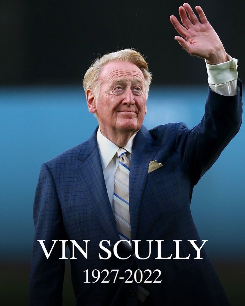 therealjuando's tweet photo. The greatest ever. In any sport.
Rest In Peace Vin. We love you ❤️
#VinScully https://t.co/NUDalW9azL