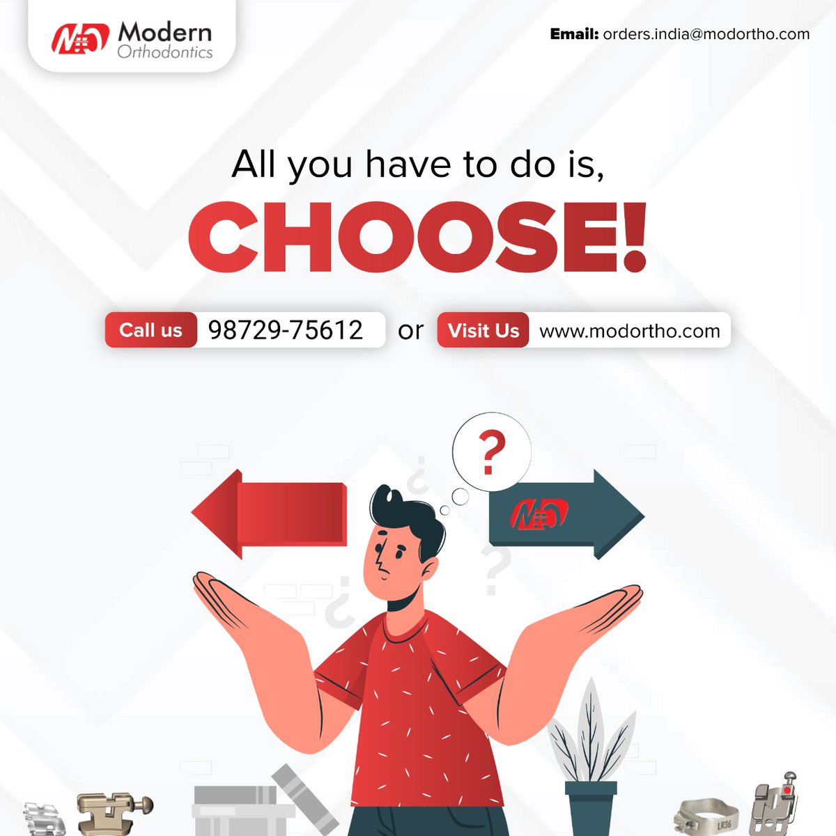 ModOrtho's tweet image. #modortho brings you a diversified range of both aesthetic and metal brackets, finely manufactured and finished for your practice.