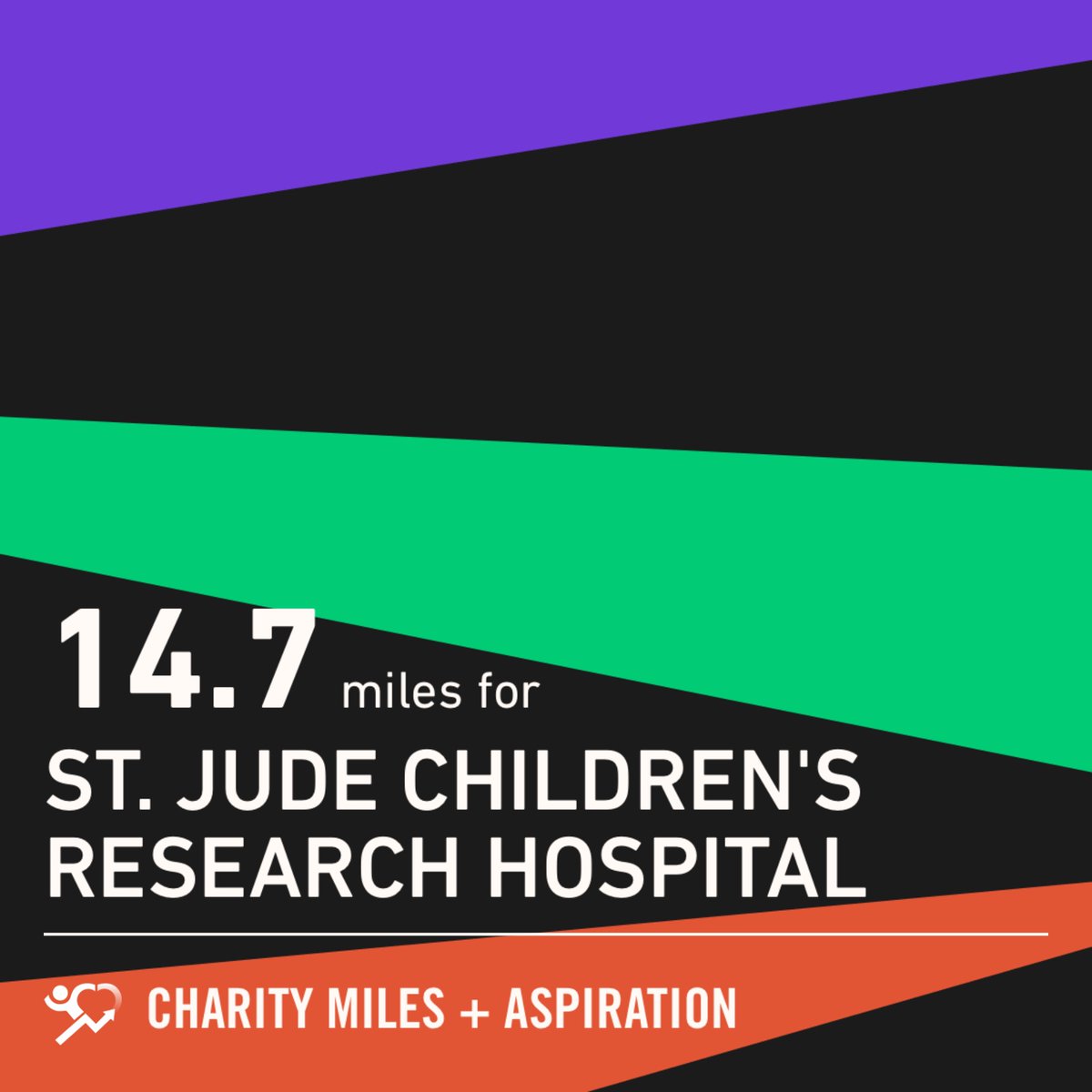 FashionRunner22's tweet photo. 14.7 @CharityMiles for @StJude. https://t.co/LdrSdruyt6