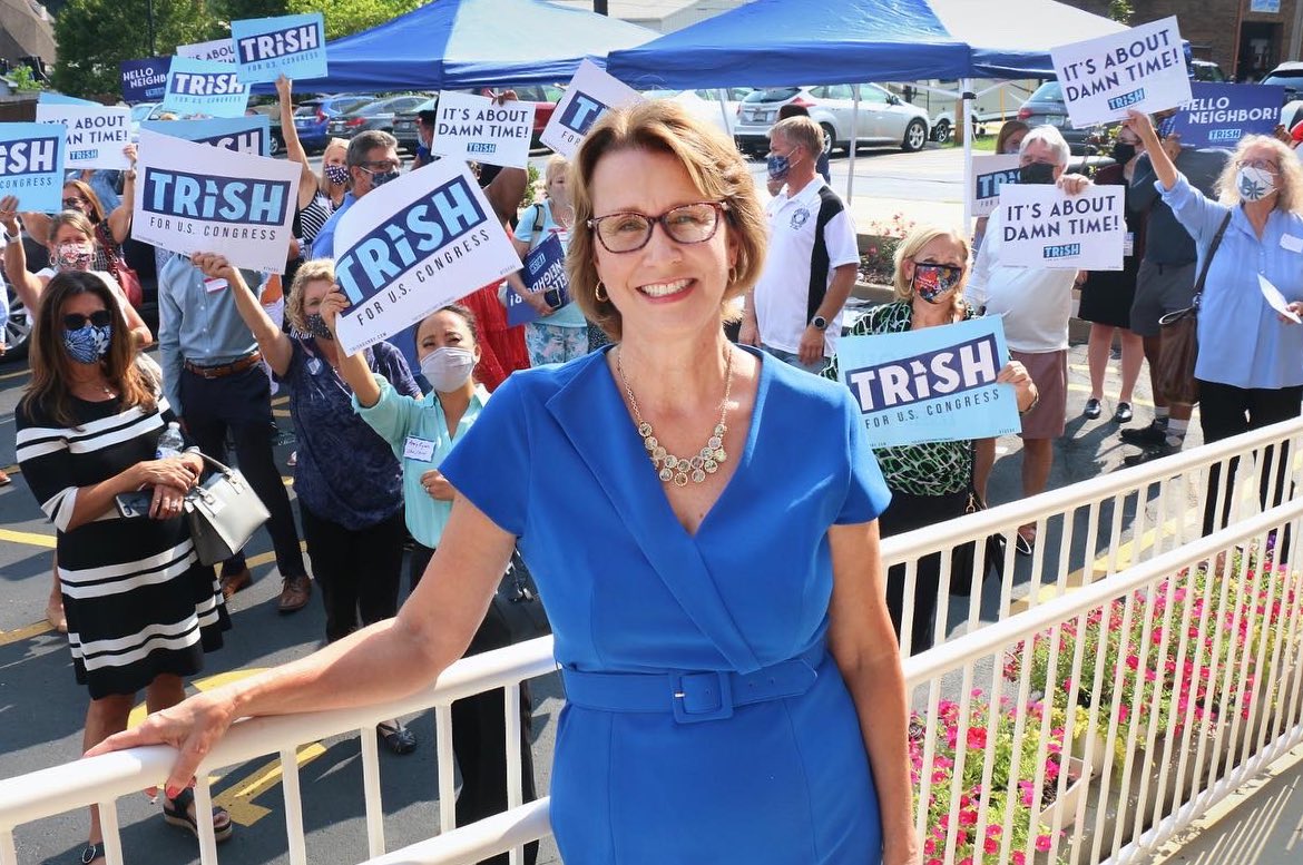 TrishForMO's tweet photo. My name is Trish Gunby. I’ve lived in MO-02 for nearly 30 years.

And this November, we’re going to take back this district for working people, students exposed to gun violence, and folks who demand abortion rights. 

It’s about damn time we beat Ann Wagner. https://t.co/5Yron7eXNk