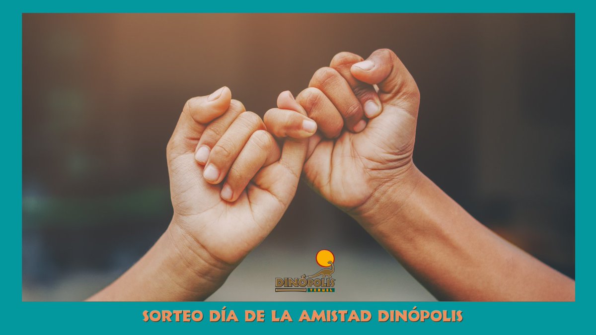 🥰💚🦕#SorteoDíaAmistadDinópolis 

¡PARTICIPA! ¡1 de los 3 packs de 3 #entradas para #Dinópolis puede ser tuyo!😍👏
✅Síguenos 
<a href="/DinopolisTeruel/">Dinópolis Teruel</a>+
✅RT este tweet +
✅Menciona a 1 amig@ 
¡RUJAMOS nuestra AMISTAD y llenemos Twitter de buen rollo! 🦖🤩🤜🤛

➡️epr.ms/3EKDm7M