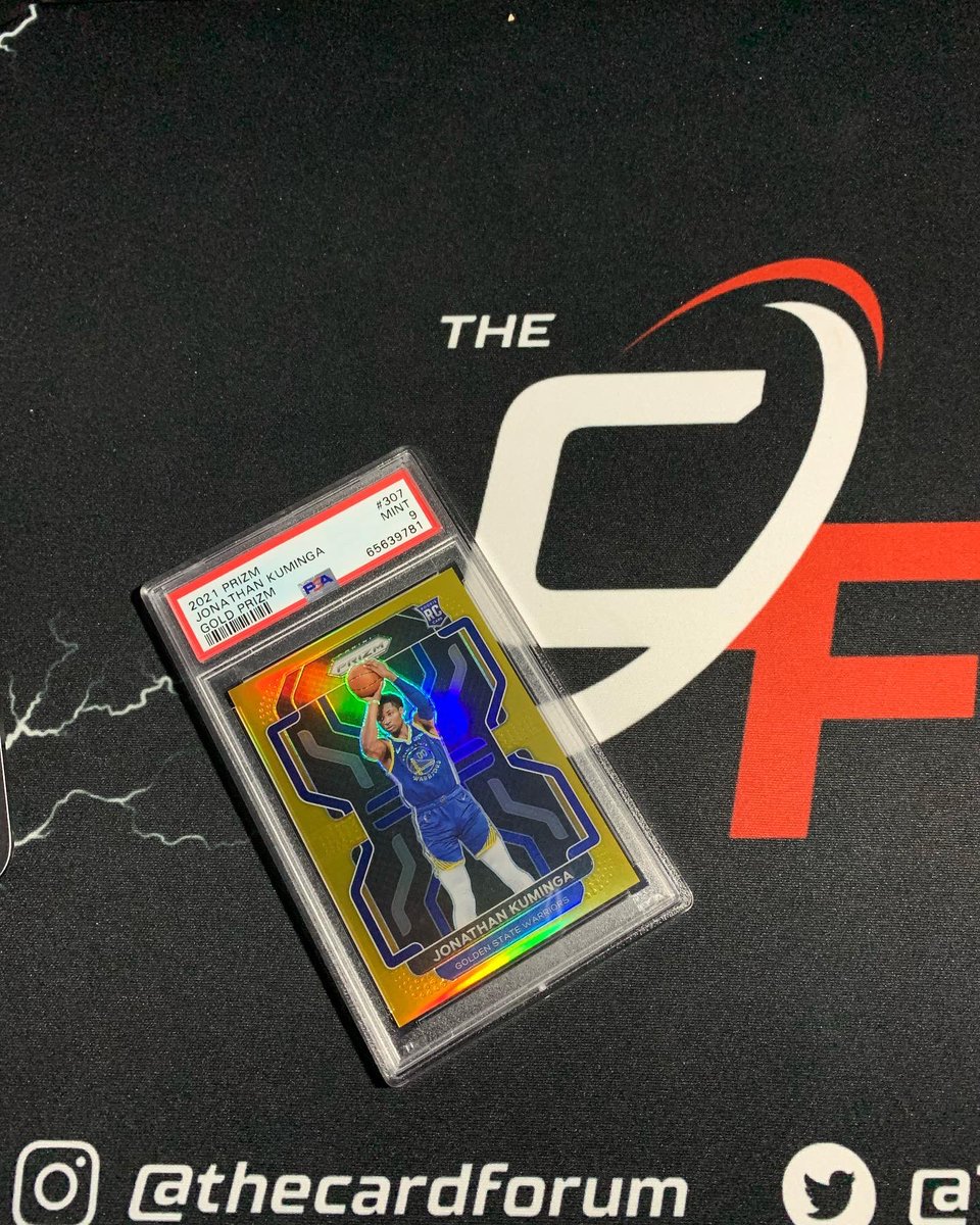 TheCardForum's tweet photo. Jonathan Kuminga Prizm True Gold PSA 9  - Looking to sell, willing to pay finders fee - 22.5k message with any and all questions! @CardboardEchoes https://t.co/5rfPb5TPcr
